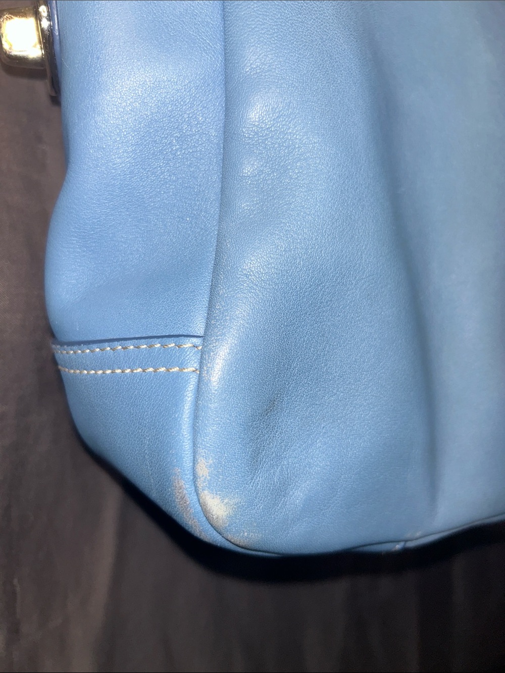 Coach F13759 Light Blue Gallery Tote Bag with Signature Charm - Picture 6 of 16